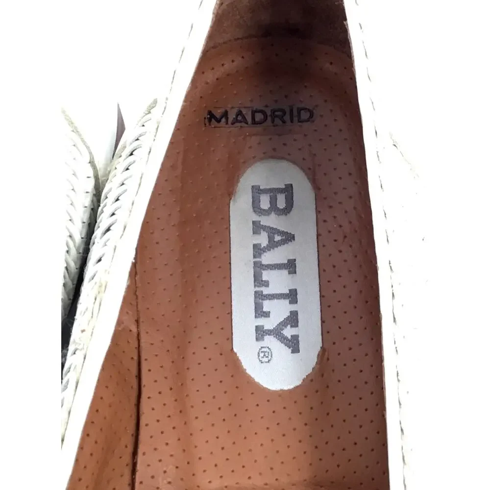 Vintage 1990s Bally Madrid Italy Woven Leather Tassel Loafers Men's 9.5M